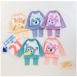 cartoon pastel pyjamas set (โปรชุดละ 390฿)(PAJAMAS30)