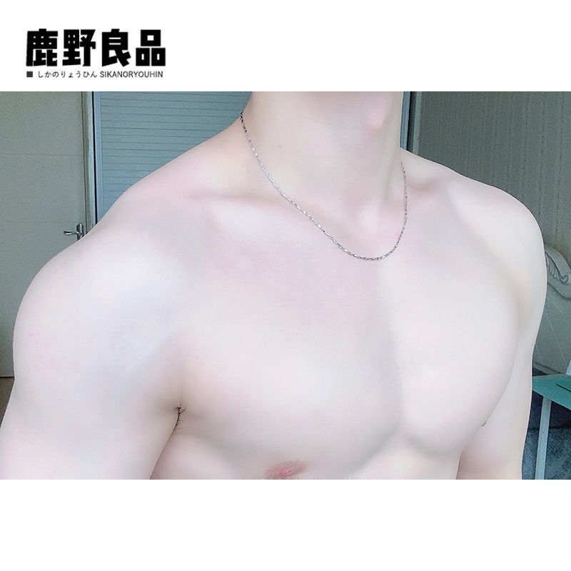 PT068 Luye Good สินค้า 925 เงินสเตอร์ลิงผู้ชายเซ็กซี่สร้อยคอ Clavicle CHAIN บางเกย์กล้ามเนื้อชายเซ็ก