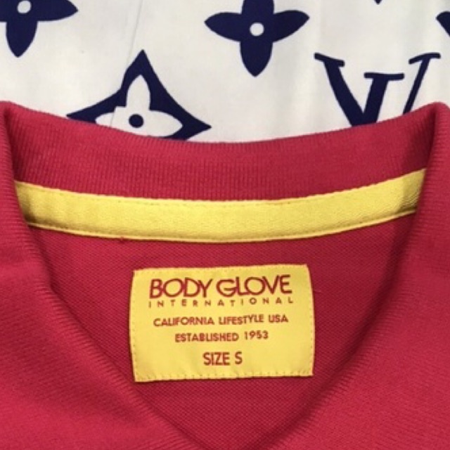 เสื้อโปโลแท้ Body Glove ชาย ไซส์ S สีชมพูมือสองสภาพดี