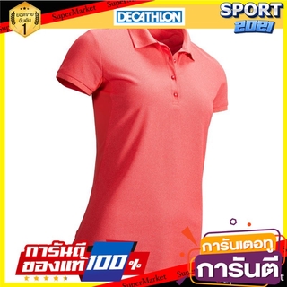 เสื้อโปโลผู้หญิงมีคุณสมบัติระบายอากาศได้ดีสำหรับใส่เล่นกอล์ฟ (สีส้ม MOTTLED STRAWBERRY) Womens golf polo shirts with gr