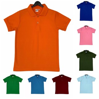 เสื้อโปโลเด็ก แขนสั้น ผ้าจูติ อายุ 1-11 ขวบ 8 สี Polo Shirt for Kids