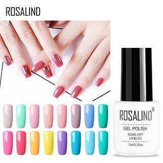 ROSALIND สีเพ้นท์เล็บกาว 7ml 01-20 UV &amp; ไฟ LED เจลวานิชสำหรับต่อเล็บออกแบบแต่งเล็บแต่งเล็บ