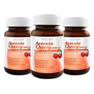 VISTRA Acerola Cherry 1000 mg (45 เม็ด) x 3 ขวด