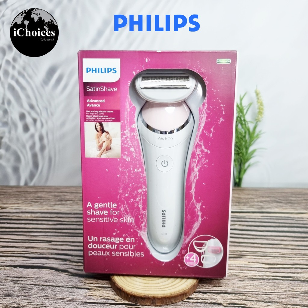 ฟิลิปส์ เครื่องโกนขนไฟฟ้า สำหรับผู้หญิ Philips® SatinShave Advanced Gentle Shave for Sensitive Skin BRL140/51