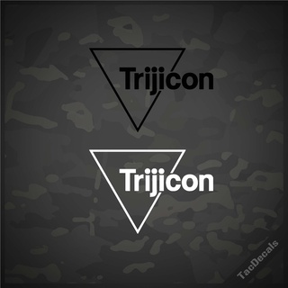 สติกเกอร์ติดกล่องปืน Trijicon สติกเกอร์ติดรถยนต์ กล่องปืน กว้าง10/15/20cm