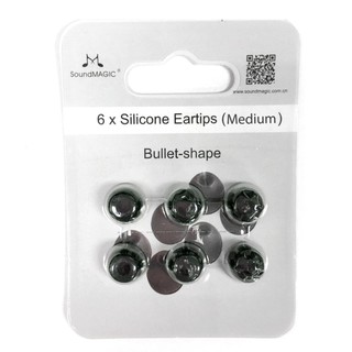 SoundMAGIC จุกหูฟัง Silicone Eartips รุ่น Bullet Shape ขนาดกลาง(สีดำ)