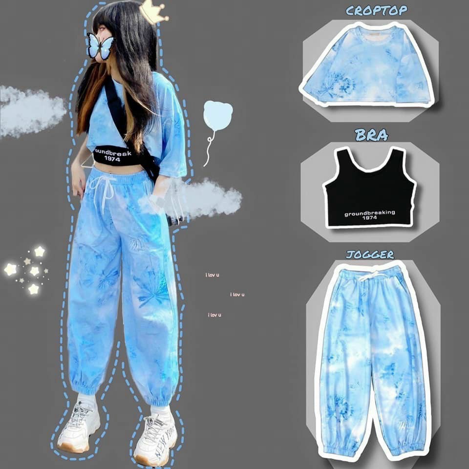 HIpHop Style Fish Skin Color 3 ชิ้น TTSLA0597