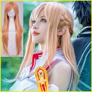 วิกผมคอสเพลย์ SAO Yuki Asuna สีส้ม ทนความร้อน