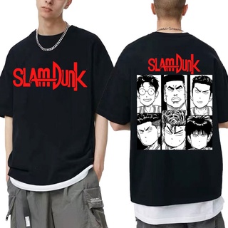 [S-5XL] เสื้อยืดแขนสั้น ผ้าฝ้าย พิมพ์ลายอนิเมะ Slam Dunk สไตล์ฮิปฮอป ญี่ปุ่น สตรีท โอเวอร์ไซซ์ แฟชั่นสําหรับผู้ชาย และผู