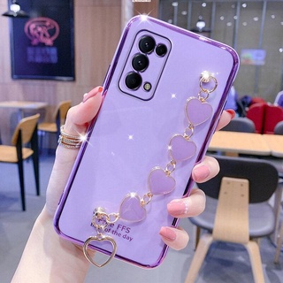 เคส OPPO Reno5 Reno5Pro A74 5G สร้อยข้อมือหัวใจสำหรับเด็กหญิงและสตรี | HY Phone Case