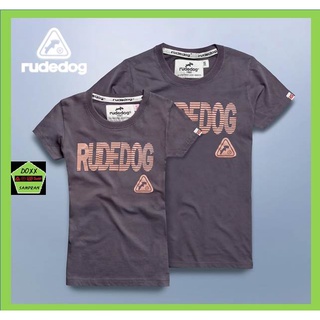 rudedog เสื้อคอกลม  ชาย หญิง  รุ่น fast lane สีไลท์เกย์