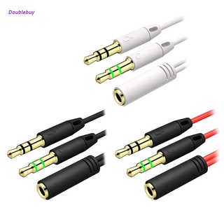 Doublebuy อะแดปเตอร์แยกสายเคเบิ้ลหูฟัง ตัวเมีย 3.5 มม. เป็นตัวผู้ 2 3.5 มม.