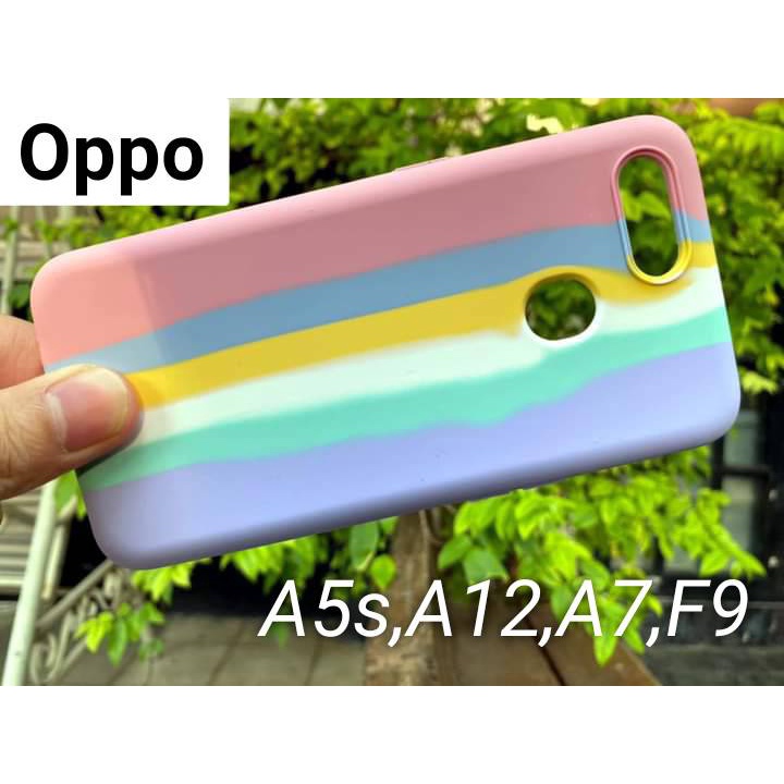 (ใส่โค้ด DETNOV30 ลด 30%) เคสกันกระแทกสีรุ้ง OPPO รุ่นA5s/A12/A7/F9