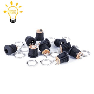 『★』10 Pcs 3-terminal Soldering 2.1mm x 5.5mm Female Power Jack DC Socket