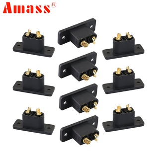 5pcs/lot Amass Xt90E-M 500V 30A-60A Ip40 Gold-Plated Male อุปกรณ์เชื่อมต่อสําหรับโดรนบังคับวิทยุ 5ชิ้น/ชุด