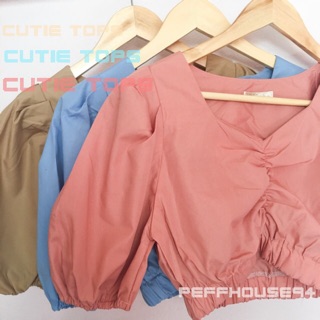 💓CUTIE TOPS ITEM💓🎀*พร้อมส่ง* เสื้อสม็อค แขนสั้น งานพาสเทล น่ารัก แขนตุ๊กตา คอเหลี่ยม มาใหม่จ้า🎀