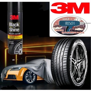 3M Black and Shine โฟมทำความสะอาดและเคลือบยางรถยนต์ ขนาด 440ml ของแท้ 100%