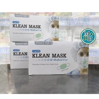Klean Mask Longmed หน้ากากอนามัย 1 กล่อง 50 ชิ้น สี ชมพู 16437 / ขาว 17759 / เขียว 19437 / ฟ้า 18282