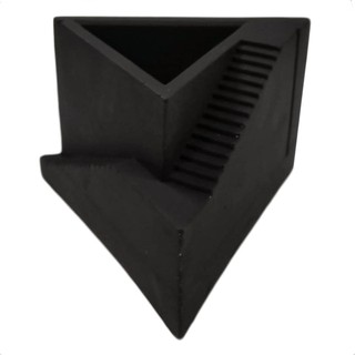 กระถางปูนบันไดทรงสามเหลี่ยม บ้านปูนปั้น BPP-16 สีดำ CEMENT ARCHITECTURAL CUBE PLANTER BPP-16 BLACK