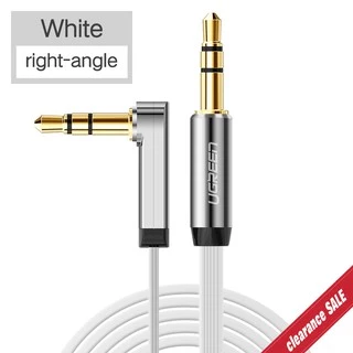 UGREEN ยูกรีน สายสัญญาณเสียงแจ็คขนาด 3.5 มม. 90 องศาสําหรับเชื่อมต่อลําโพงในรถยนต์