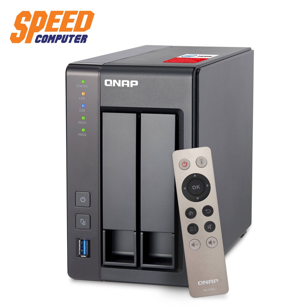 QNAP 2-BAY TS-251+ 2GB INTEL CELERON QUAD CORE 2.0GHz   NAS (อุปกรณ์จัดเก็บข้อมูลเครือข่าย) BY Speed