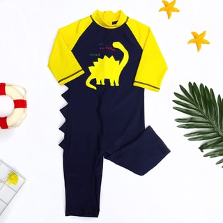 พร้อมส่ง🔥ชุดว่ายน้ำแขนยาวของเด็กชาย Baby Boy Dinosaur One Piece Swimsuit ZW02