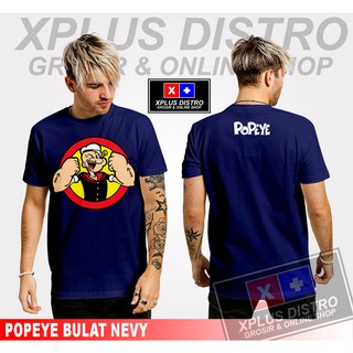 [100% Cotton] เสื้อยืดพิมพ์ลายการ์ตูน POPEYE NEVY ทรงกลม DISTRO อะนิเมะ