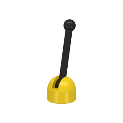 Lego part (ชิ้นส่วนเลโก้) No.4592c02 / c01 Antenna Small Base with Black Lever