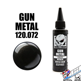 SKULL COLOR 120.072 GUN METAL ACRYLIC COLOR 60ML METALLIC สีอะครีลิกสำหรับพลาสติก โมเดล VCA GUNDAM