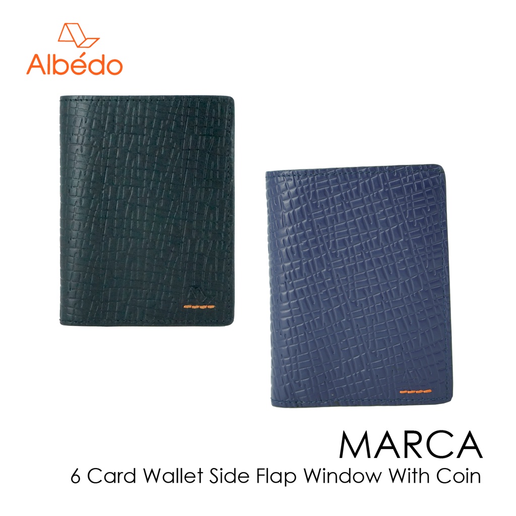 [Albedo] MARCA 6 CARD WALLET SIDE FLAP WINDOW WITH COIN กระเป๋าสตางค์ รุ่น MARCA - MC01155/MC01199
