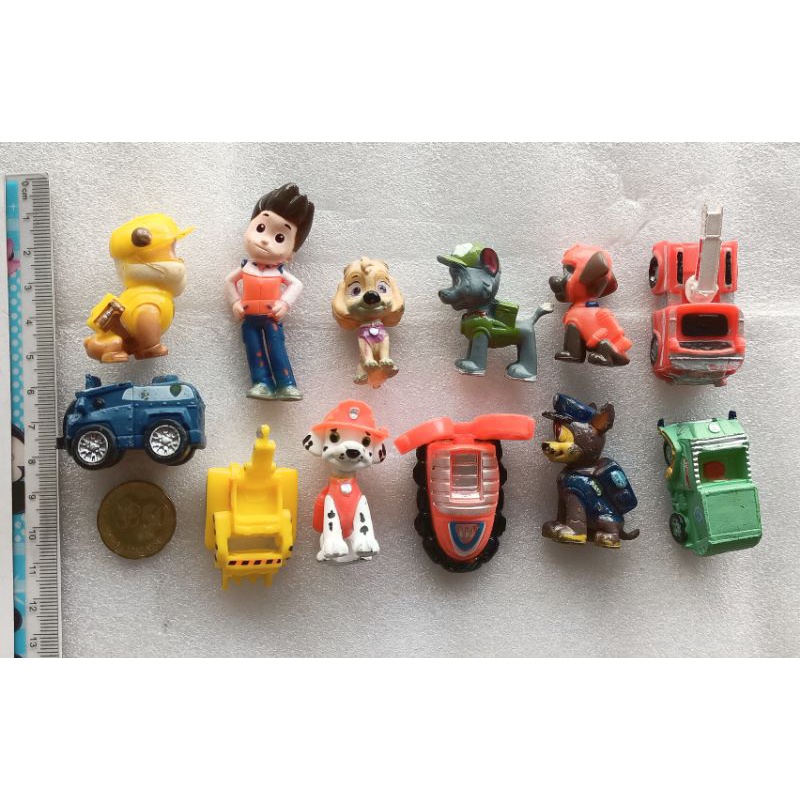 - - Paw Patrol 12 ชิ้นตุ๊กตาตกแต่งเค้ก