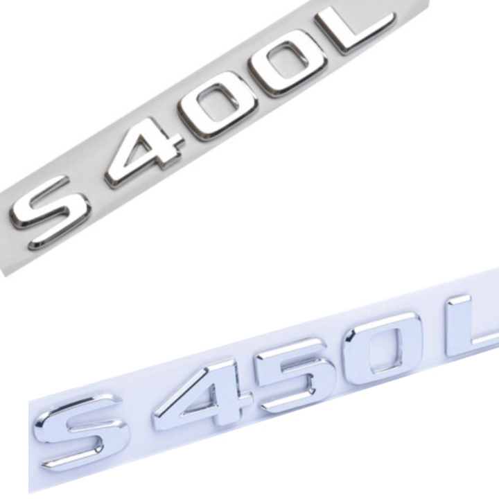 สติ๊กเกอร์รูปลอกของ S400L, S450L และ S500L สําหรับท้ายรถ Mercedes วัสดุพลาสติก ABS