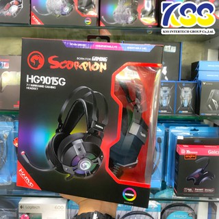 หูฟังเกมมิ่ง Marvo HG-9015 HG-9015G หูฟังคอม Headset ไฟ7สี/RGB หัวUSB 7.1 Headphone ประกัน 1ปี