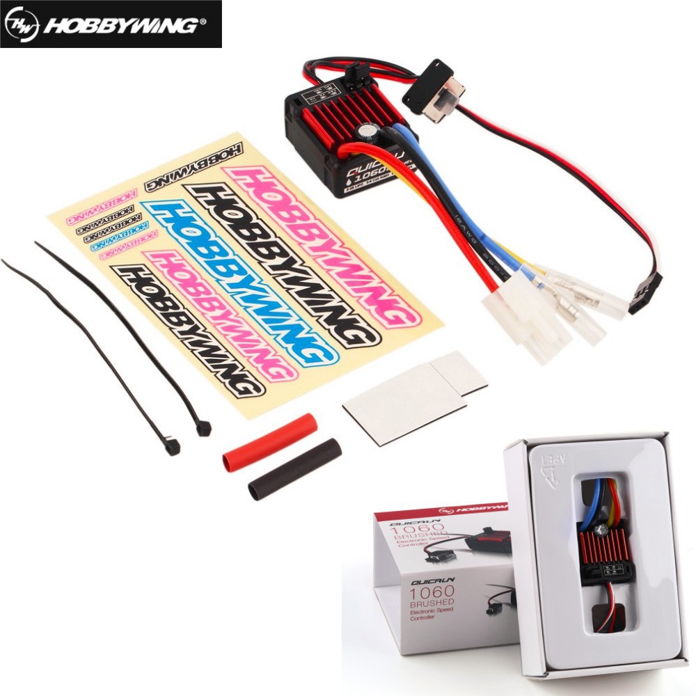 HobbyWing QuicRun 1060 60A แปรง ESC 2-3S 11.1V สําหรับ 1:10 RC รถกันน้ํา 60A แปรงอิเล็กทรอนิกส์ควบคุ