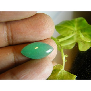 ยกเขียว พลอย สังเคราะห์ สี เขียวห ยก พม่า รูปทรงหยดน้ำ SYNTHETIC JADE BURMA GREEN 8x16 MM ม (1 เม็ด) PEAR Shape (1 pcs).