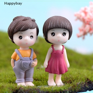 Happybay ตุ๊กตาคู่รักจิ๋ว สําหรับตกแต่งสวน บ้านตุ๊กตา 1 คู่