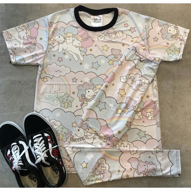 ชุดเซทเสื้อยืด & กางเกงเลคกิ้ง ลายlittle twinstar