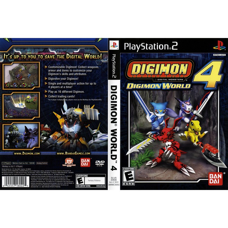 DIGIMON WORLD 4 [PS2 US : DVD5 1 Disc]