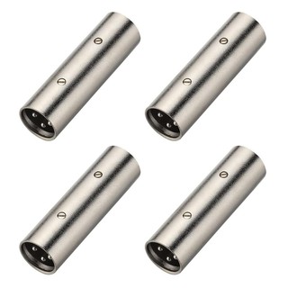 ตัวแปลง Gender Changer XLR  Male to  Male Adaptor - Silver (แพ็ค 4 ตัว)