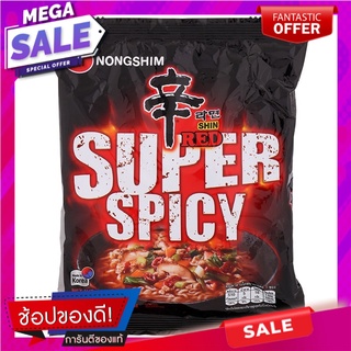 นงชิมบะหมี่กึ่งสำเร็จรูปพร้อมซองเครื่องปรุงรสเผ็ดมาก 120กรัม Nongshim Instant Noodles with Seasoning Sachets Very Spicy