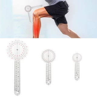 ESP 3Pcs/Set Physio Goniometer Angle Protractor Inch Ruler Joint Bend Measure Clear
