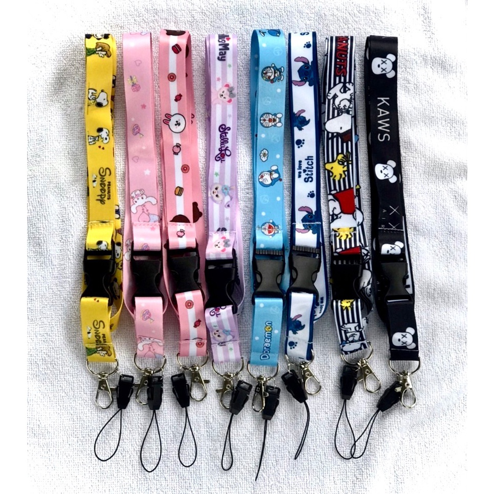 [สินค้ามาใหม่] สายคล้องคอแบบ 2 หัวคล้อง ลายการ์ตูนน่ารัก ถอดหัวและปลายสายได้ ใช้งานสะดวก นักเรียน นักศึกษา พนักงานออฟฟิศ