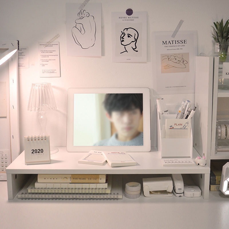 📢พร้อมส่งจ้า ชั้นวางจอคอม ชั้นวางโน้ตบุ๊ค (สีขาว/ดำ/ไม้) ที่วางคอม ที่วางจอคอม ทนทานกว่า