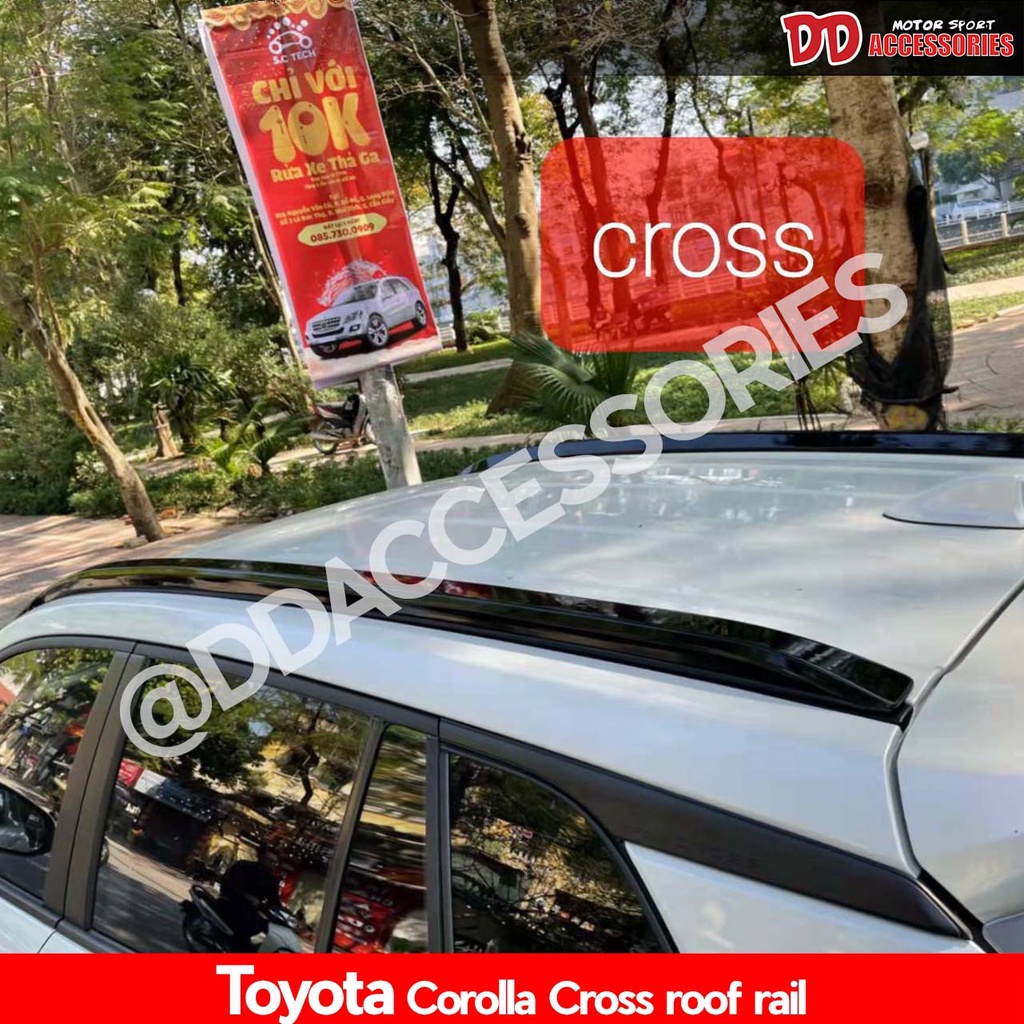 ราวแร็ค ราวแร็ก ราวหลังคา Cross Toyota corolla 2020 2021 2022 2023 แบบแปะ ทรงห้าง มี 2 สี