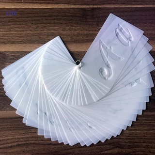 Live ชุดแม่แบบ ลายฉลุ ตัวอักษรภาษาอังกฤษ เรขาคณิต DIY สําหรั…