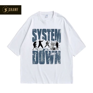 เสื้อยืดผ้าฝ้ายพิมพ์ลายขายดี เสื้อยืด พิมพ์ลาย System BAND OF A DOWN | เสื้อยืด เสื้อผ้าโลหะ PUNK | เสื้อยืด ลาย BOOTLEG