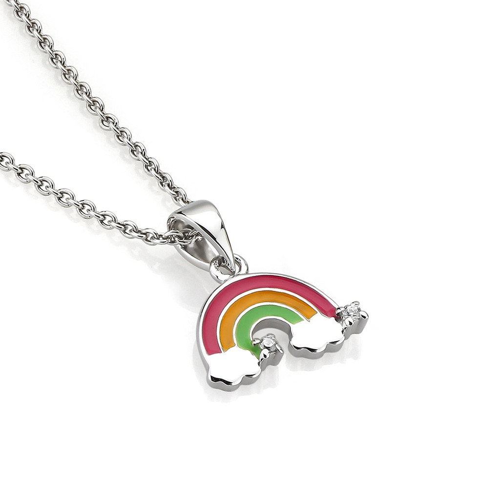 Twinkle Time Jewelry สร้อยคอเงินแท้ 92.5% สำหรับเด็กเเละผู้หญิง รุ่น Sparkle Your Rainbow Necklace