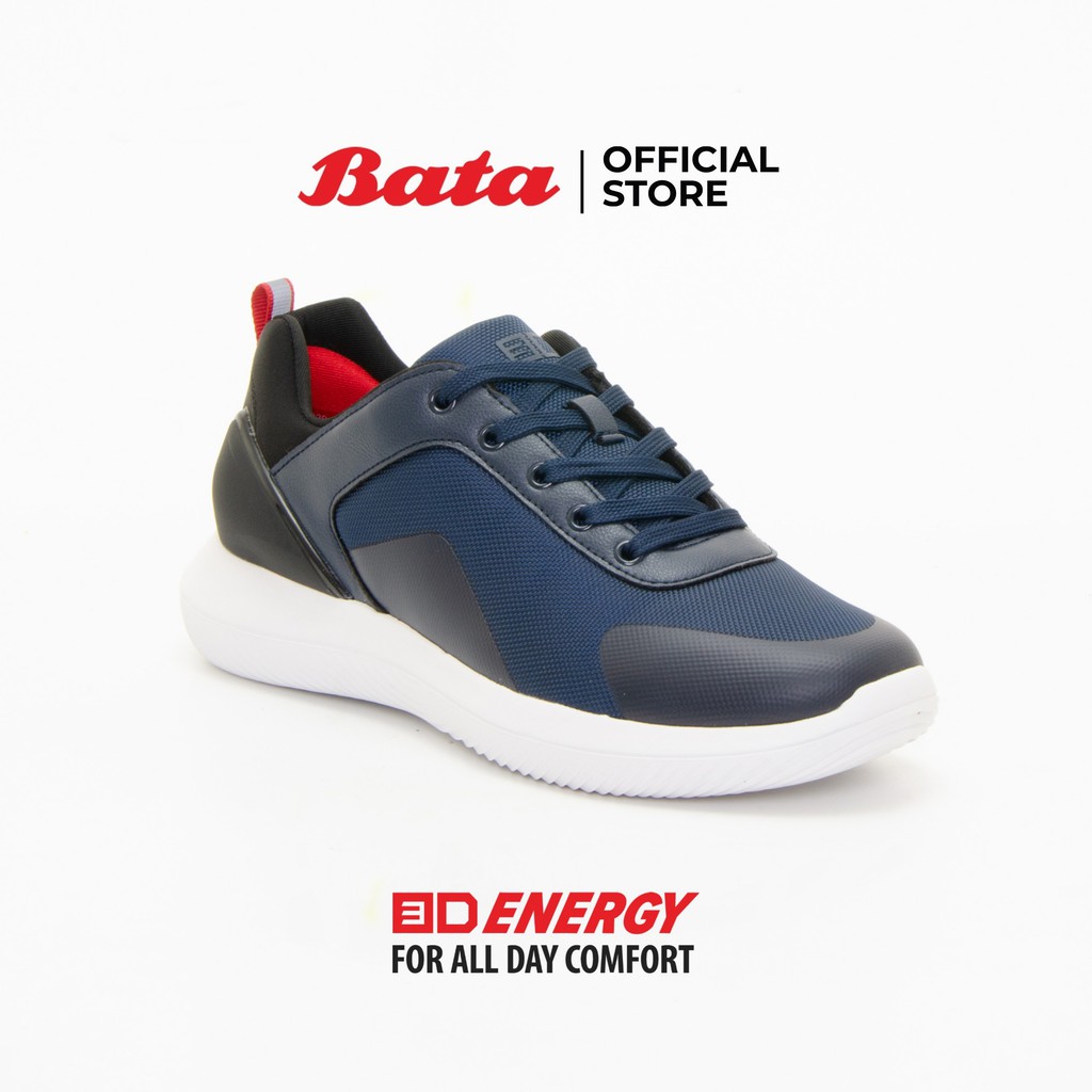 Bata Men's 3D Energy  Lace-up Sneakers รองเท้าผ้าใบสนีคเคอร์สำหรับผู้ชาย รุ่น Alfa สีกรม 8299044