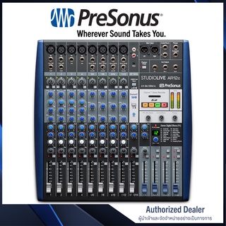 Presonus STUDIOLIVE AR12C ดิจิตอล มิกเซอร์ 24-bit/96kHz Stereo SD Recorder, 3-band analog EQ