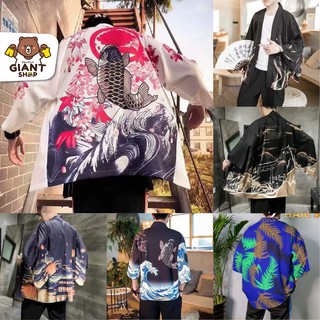 GIANTSHOP เสื้อคลุมฮาวาย ผู้ชาย สไตล์ญี่ปุ่น 14 แบบ